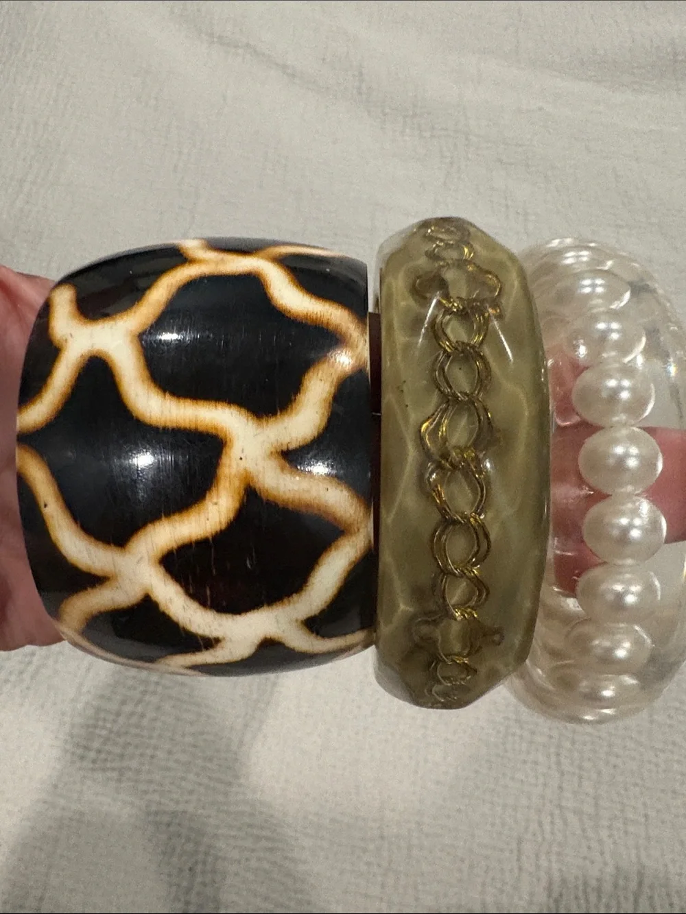 3 Vintage Bangle Bracelet Stack | Curated Fall Arm Candy | Mixed Vintage